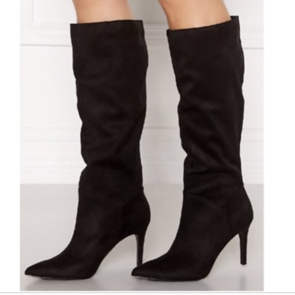 Steve Madden Shoes - New! STEVE MADDEN Faux Suede Tall Black Boots